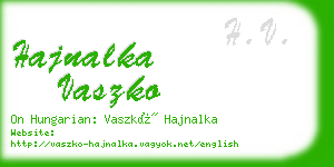 hajnalka vaszko business card